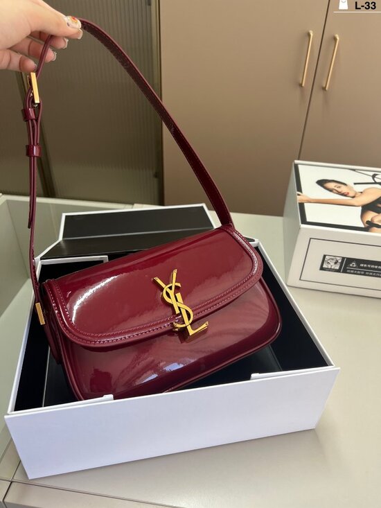 None Handbags - ✨Yves Saint Laurent✨ red leather single-shoulder bag 24×13cm